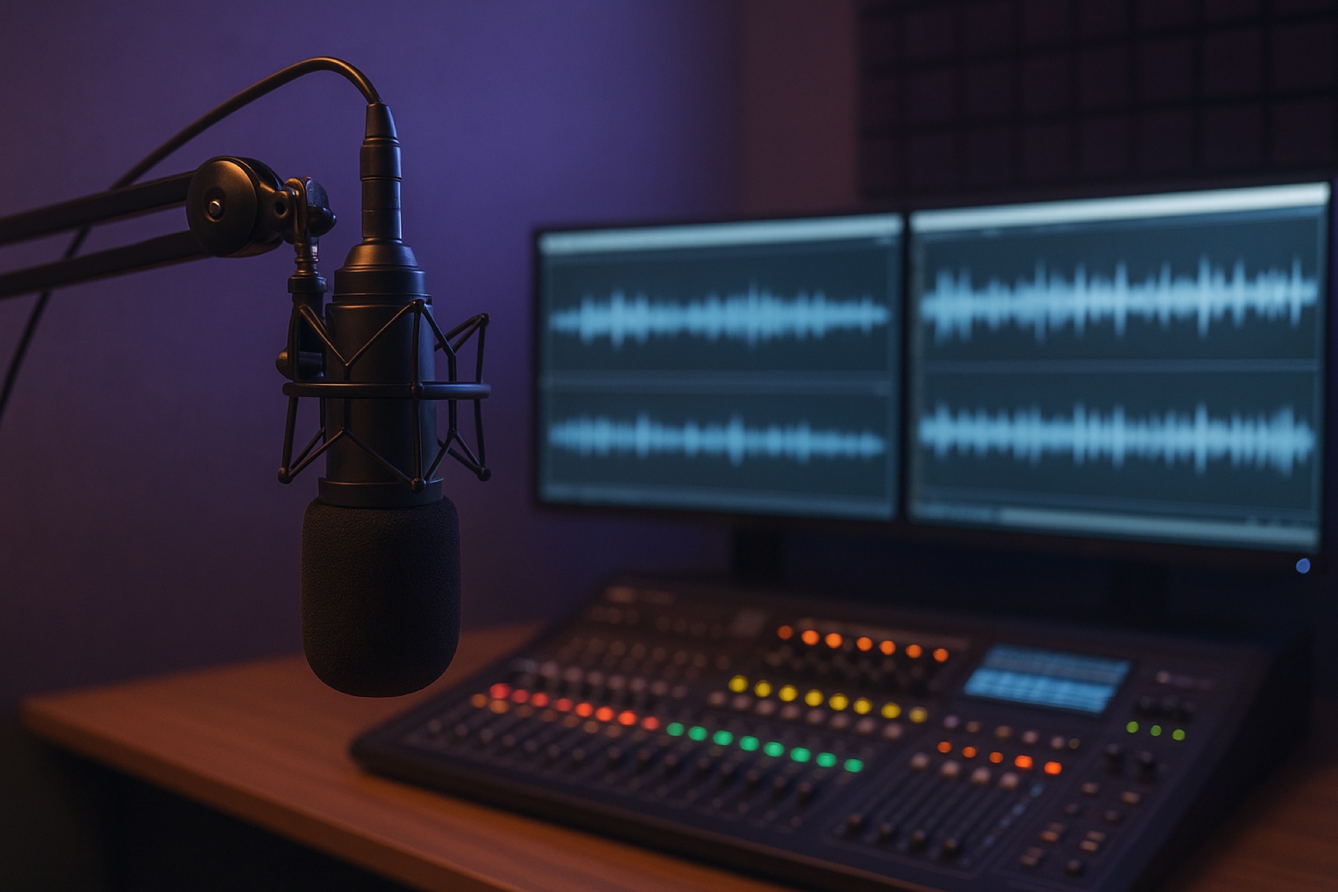 Professional podcast studio